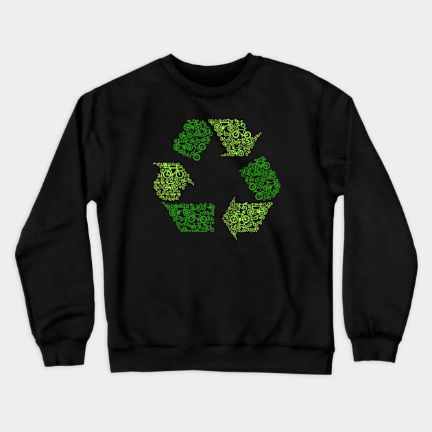 Recycle Cycle Crewneck Sweatshirt by machmigo